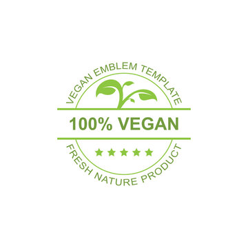 Vegan Friendly Food Icon Badge Design