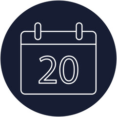 Calendar Isolated Vector icon which can easily modify or edit


