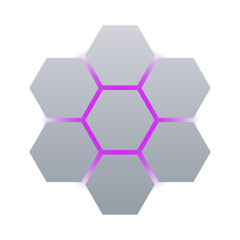 white hexagon background

