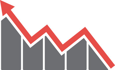 Fototapeta premium Graph Icon, Chart bar design