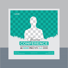 Social media marketing live posts and webinar  ad banner © CreativeTaslim