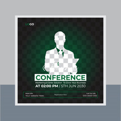Social media marketing live posts and webinar  ad banner © CreativeTaslim