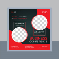 Social media marketing live posts and webinar  ad banner © CreativeTaslim