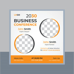 Social media marketing live posts and webinar  ad banner © CreativeTaslim