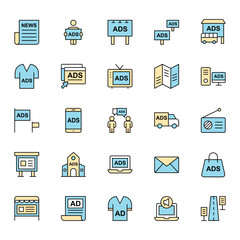 Fill color outline for Advertising