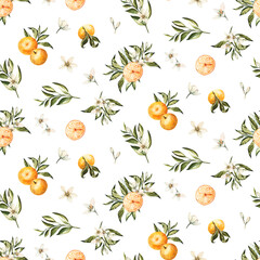 Citrus Tangerine Orange Blossoming Branches Bouquets Frames Orange Fruit Italian Wedding Exquisite Invitations