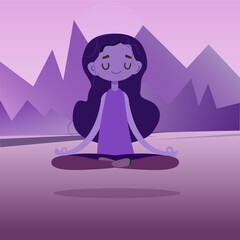 yoga in the lotus pose, meditation