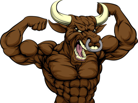 Mean Bull Sports Mascot