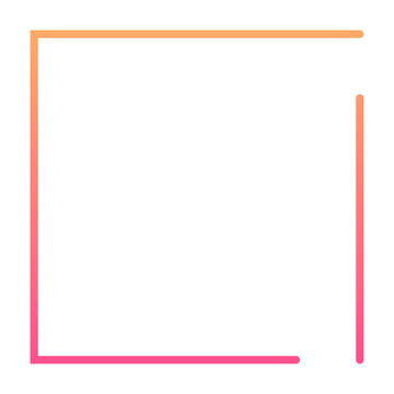 gradient broken square frame
