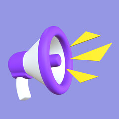 Stylized 3D Megaphone Illustration