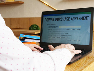 Power purchase agreement is shown using the text