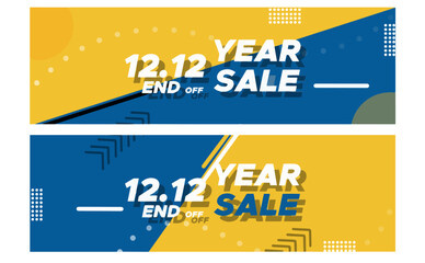 colorful year end big sale collection vector illustration