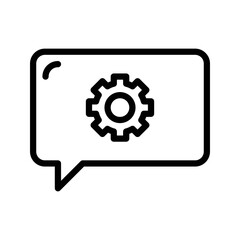 Vector Icons Setting Message Lineal Style. Pixel Perfect and Editable Stroke.