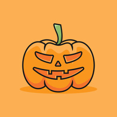 Cute pumpkin halloween party element vector design