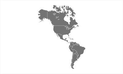 Grey america map