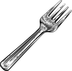 Woodcut Style Fork