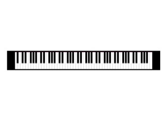 88 keys grand piano vector illustration