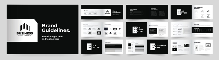 Brand guideline Template Design - obrazy, fototapety, plakaty