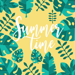 seamless pattern with leaves for summer festival