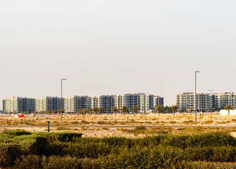 Dubai, UAE - 08.16.2022 - Buildings in The MAG residence, Dubai South. City