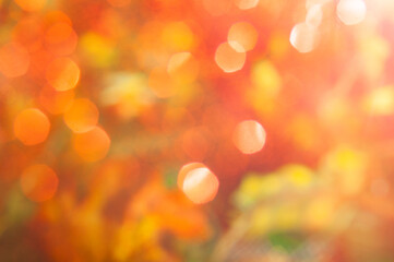 Autumn blurred background, bokeh