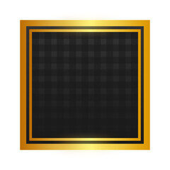 black square gold frame background
