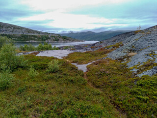 Fototapeta na wymiar Beautiful scenery of Alta Fjord, northern Norway
