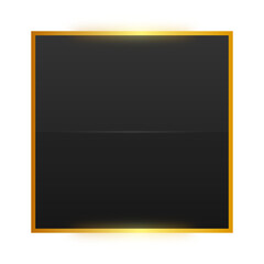 black square gold frame background
