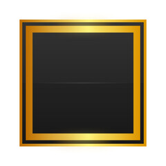 black square gold frame background

