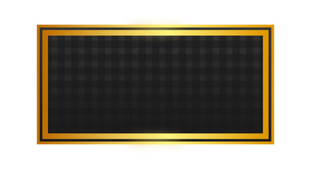 black rectangle gold frame background
