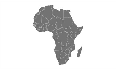 Grey africa map