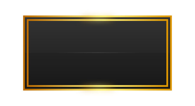black rectangle gold frame background
