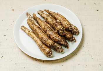Codonopsis lanceolata in a bowl