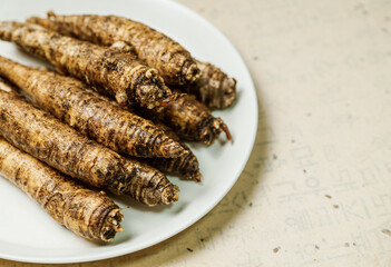Codonopsis lanceolata in a bowl