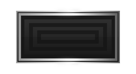 Obraz premium black rectangle silver frame background 