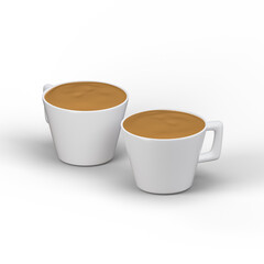 Cold coffee mug icon isolated 3d render illustration