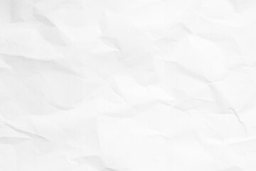Grunge wrinkled white color blank paper textured background
