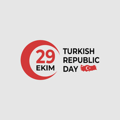 29 october turkey republic day, 29 ekim turkey happy holiday, turkey independence day flat design