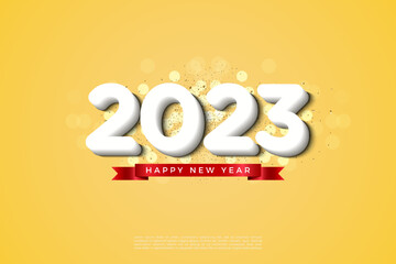 Fototapeta na wymiar 2023 happy new year background.