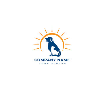 veterinary logo vector design template, dog and cat logo