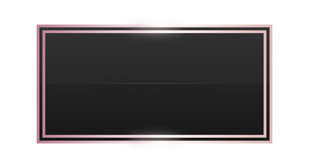 black rectangle rose gold frame background
