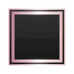 black square rose gold frame background
