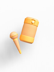 Portable Loudspeaker icon Isolated 3d render illustration