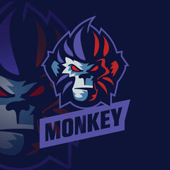 Blue Red Monkey Esport Logo