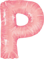 Letters of the English alphabet balloons for congratulations. Festive clipart without background letters balloons pink