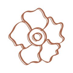 Botanical plant abstract hand drawn