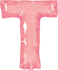 Letters of the English alphabet balloons for congratulations. Festive clipart without background letters balloons pink