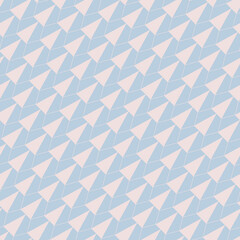 Abstract geometric seamless pattern. Elegant vector background with linear grid, diagonal lattice, hexagons, triangles. Simple minimal light blue and lilac ornament texture. Delicate repeat design