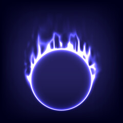 Glowing swirl light effect. Abstract magic frame. Power energy of circular element. Luminous sci-fi. Shining neon lights cosmic. Futuristic swirl universe trail effect. Glitch, rays  and flame