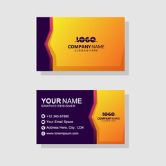 Modern concept business card template design vector